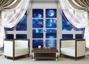 Foto tapeta - Nebo s prozora noću (152,5x104 cm)