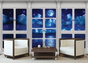 Foto tapeta - Nebo u noćnom prozoru (152,5x104 cm)