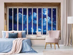 Foto tapeta - Noćno nebo s prozora (152,5x104 cm)