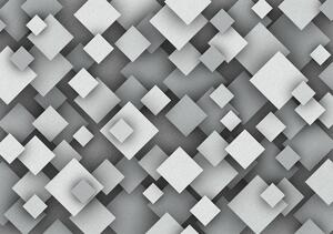 Foto tapeta - Sivi kvadrati (152,5x104 cm)