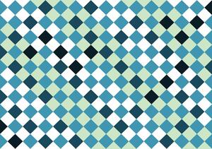Foto tapeta - Mozaik - plave pločice (152,5x104 cm)