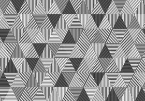 Foto tapeta - Crni i bijeli trokuti (152,5x104 cm)