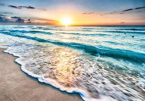 Foto tapeta - Plaža - zalazak sunca (152,5x104 cm)