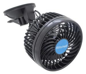 Ventilator s usisnom čašicom za automobil 4W/12V crna