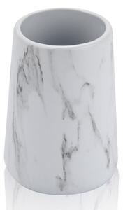 Bijela keramička čašica za četkicu za zube Marble - Tomasucci