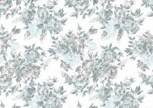 Foto tapeta - Cvijet - sivo-plavi (152,5x104 cm)