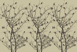 Foto tapeta - Ptice na stablu (152,5x104 cm)