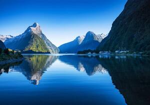 Foto tapeta - Planine i jezero - Novi Zeland (152,5x104 cm)