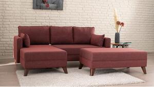 Atelier Del Sofa Kutna garnitura na razvlačenje, Bordo crvena, Bella Corner Sofa Left 2 - Claret Red