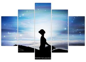 Slika meditirajoče ženske (150x105 cm)