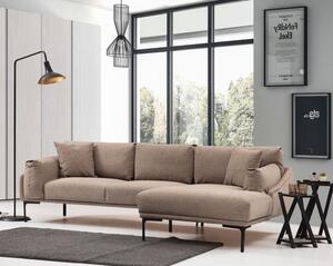 Atelier Del Sofa Kutna garnitura LEO, desna, moka, Leo Corner Right - Mocha