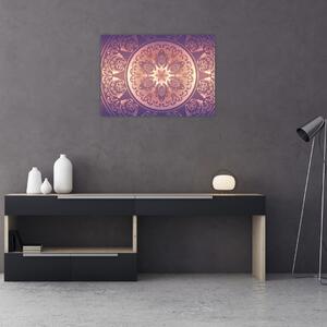 Slika - Mandala na vijoličnem prelivu (70x50 cm)
