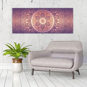 Slika - Mandala na vijoličnem prelivu (120x50 cm)