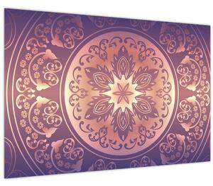 Slika - Mandala na vijoličnem prelivu (90x60 cm)
