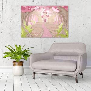 Slika - Potovanje v rožnato kraljestvo (90x60 cm)