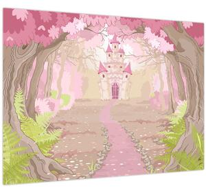 Slika - Potovanje v rožnato kraljestvo (70x50 cm)