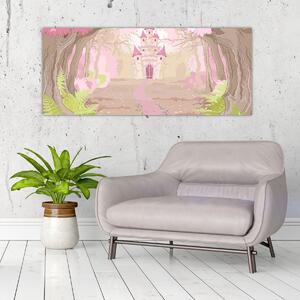 Slika - Potovanje v rožnato kraljestvo (120x50 cm)