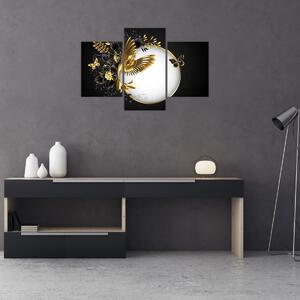 Slika - Žoga z zlatimi motivi (90x60 cm)