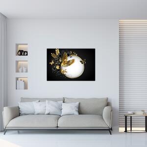 Slika - Žoga z zlatimi motivi (90x60 cm)