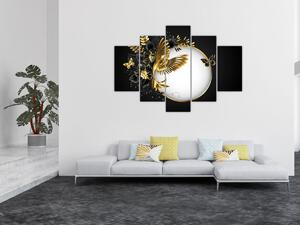 Slika - Žoga z zlatimi motivi (150x105 cm)