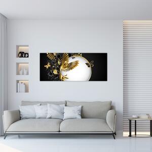 Slika - Žoga z zlatimi motivi (120x50 cm)