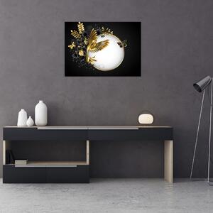 Slika - Žoga z zlatimi motivi (70x50 cm)