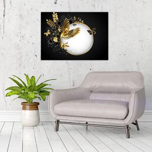 Slika - Žoga z zlatimi motivi (70x50 cm)