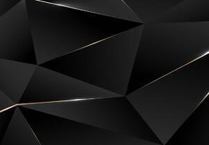 Foto tapeta - Crna geometrijska podjela (152,5x104 cm)