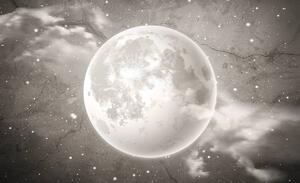 Foto tapeta - Mjesec na betonu - sepija (152,5x104 cm)