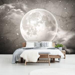 Foto tapeta - Mjesec na betonu - sepija (152,5x104 cm)