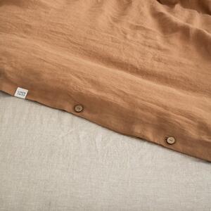 Smeđa lanena posteljina za krevet za jednu osobu 140x200 cm – Linen Tales