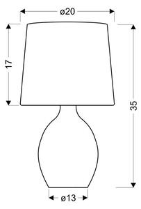 Bež stolna lampa s tekstilnim sjenilom (visina 35 cm) Ambon – Candellux Lighting