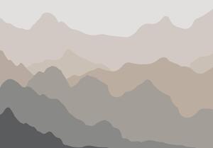 Foto tapeta - Obrisi brežuljaka u bež boji (152,5x104 cm)