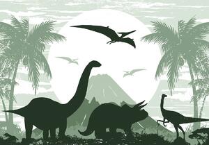 Foto tapeta - Zeleni dinosauri (152,5x104 cm)