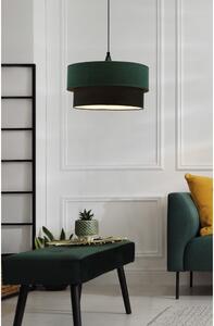 Petrolej zelena/crna viseća svjetiljka s tekstilnim sjenilom ø 35 cm Solanto – Candellux Lighting