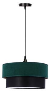 Petrolej zelena/crna viseća svjetiljka s tekstilnim sjenilom ø 35 cm Solanto – Candellux Lighting