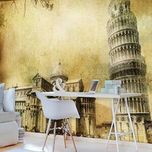 Foto tapeta - Vintage Art Pisa City Urban (152,5x104 cm)