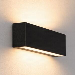 Lucande LED vanjska zidna svjetiljka Elvira, antracit, metal, topla bijela, IP65, Crno, Metal