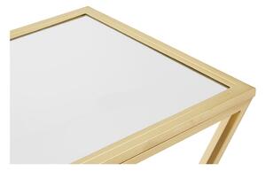 Pomoćni stol sa staklenom pločom stola u zlatnoj boji 40x120 cm Farran – Premier Housewares