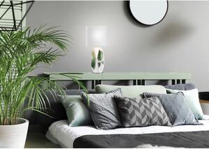 Bijela/zelena stolna lampa s tekstilnim sjenilom (visina 59 cm) Palma – Candellux Lighting