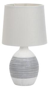 Svijetlo siva stolna lampa s tekstilnim sjenilom (visina 35 cm) Ambon – Candellux Lighting