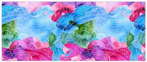 Slika - Barvni valovi (120x50 cm)