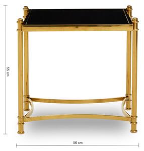 Pomoćni stol sa staklenom pločom stola 50x56 cm Ackley – Premier Housewares