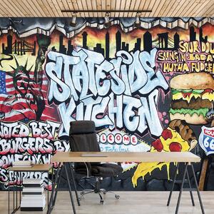 Foto tapeta - Najbolji burger - grafiti (152,5x104 cm)