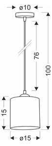 Svjetlo smeđa viseća svjetiljka sa sjenilom od ratana ø 15 cm Legno – Candellux Lighting