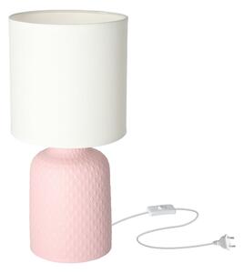 Ružičasta stolna lampa s tekstilnim sjenilom (visina 32 cm) Iner – Candellux Lighting
