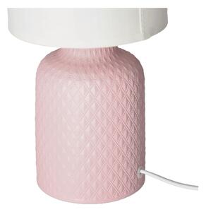 Ružičasta stolna lampa s tekstilnim sjenilom (visina 32 cm) Iner – Candellux Lighting