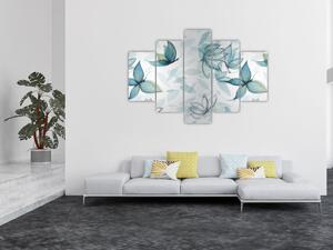 Slika - Modri ​​metulji (150x105 cm)
