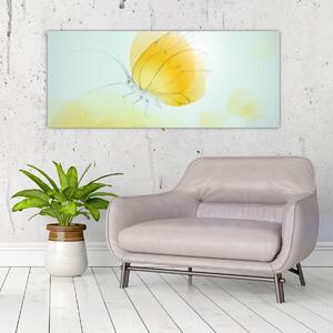 Slika - Rumeni metulj (120x50 cm)