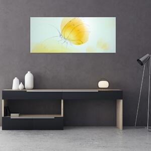 Slika - Rumeni metulj (120x50 cm)